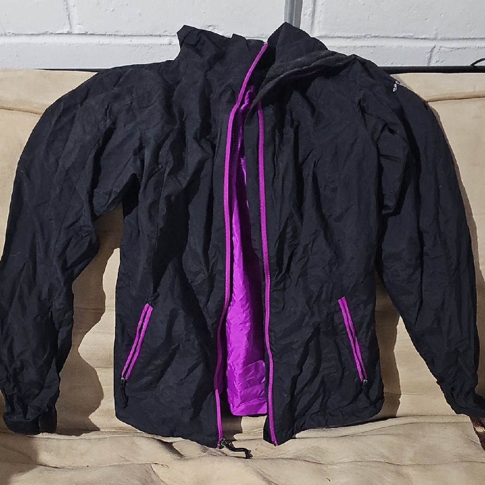 Columbia Black Jacket with Purple Highlights